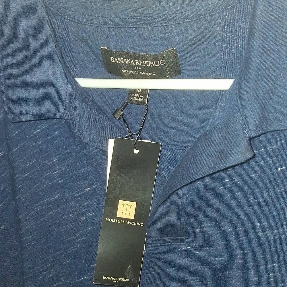 NWT Mens banana republic polo Cotton Blend Light Weight XL